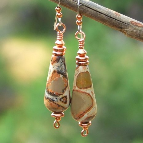 ShadowDogDesign's tweet photo. Gorgeous Spotted #Leopardite Jasper Teardrop #Earrings w/ Copper! https://t.co/oe6qTZXWLC via @ShadowDogDesign #Handmade #MothersDay #GemstoneEarrings https://t.co/Am2idwyTIl