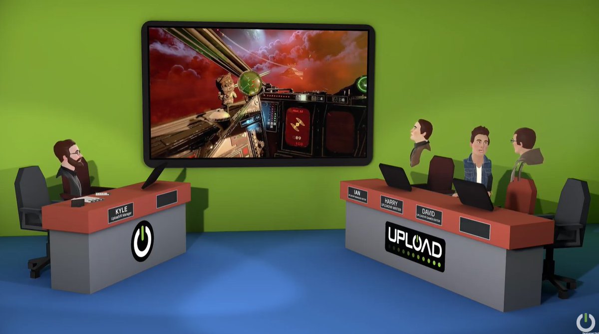 And I'm immensely proud I was able to be a part of the beginning of VR Download, the amazing in-VR broadcast studio that  @Heaney555 built the team uses for live podcasts, interviews, and talk shows. https://uploadvr.com/podcast-the-vr-download/