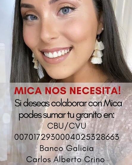 nandotocho's tweet photo. #LaPlata Piden fondos para que Micaela Pacher (25) siga con su tratamiento en la clínica Zabala de https://t.co/GyXUVZfXff. Lucha por su vida desde mediados de Noviembre tras el accidente del que fue víctima junto a tres amigas cuando iban camino a la costa atlántica. https://t.co/Hu7TBuPTwe