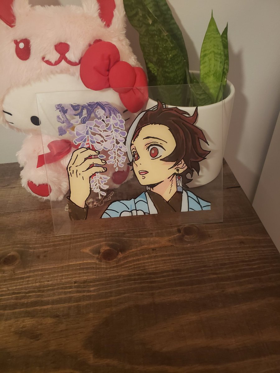 First attempt at glass painting 🤗 #tanjiro #DemonSlayerKimetsuNoYaiba