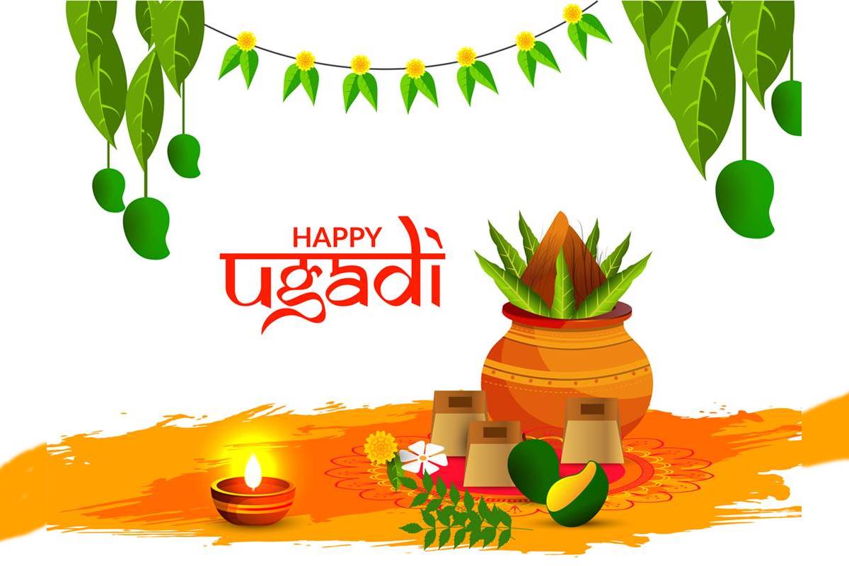 Ugadi Background – Ugadi in other words known to be as “Yugadi” – Yuga means “Era” and Adi means “Beginning”. This all started when Krishna left to his abode. The festival marks the new beginning for those living between Kaveri & Vindhyas & for those who follow lunar calendar.