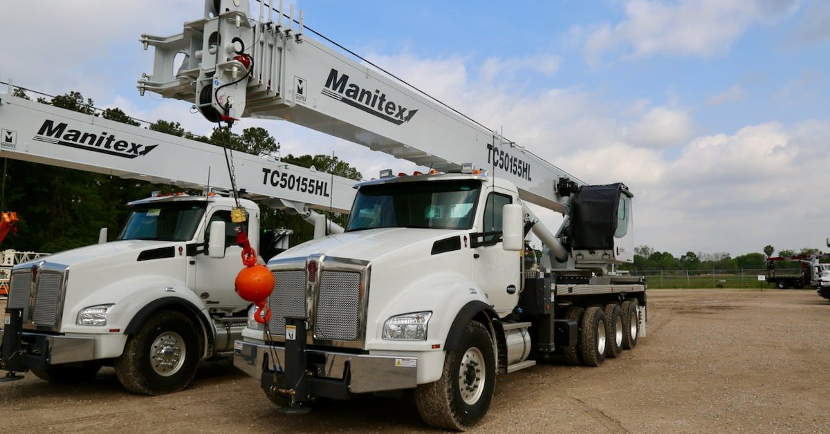 CraneWorks_LLC's tweet photo. This new Manitex TC50155HL 50-ton boom truck is just one of our great #Aprilspecials. Check out more on our website! #Featured #Boomtrucks #Manitex #Houston #CustomersChoice https://t.co/DNns58vZOv https://t.co/W3KtvehybR