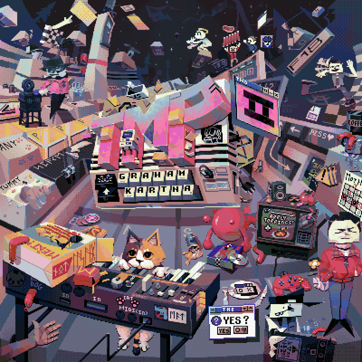 GrahamKartna's tweet photo. TMP2 // Coming May 1st 🟣 Art by the wonderful ZIK (@ZIKBAKGURI) 🟣 How many references can you find? 🤡 https://t.co/84vfSJrFFQ