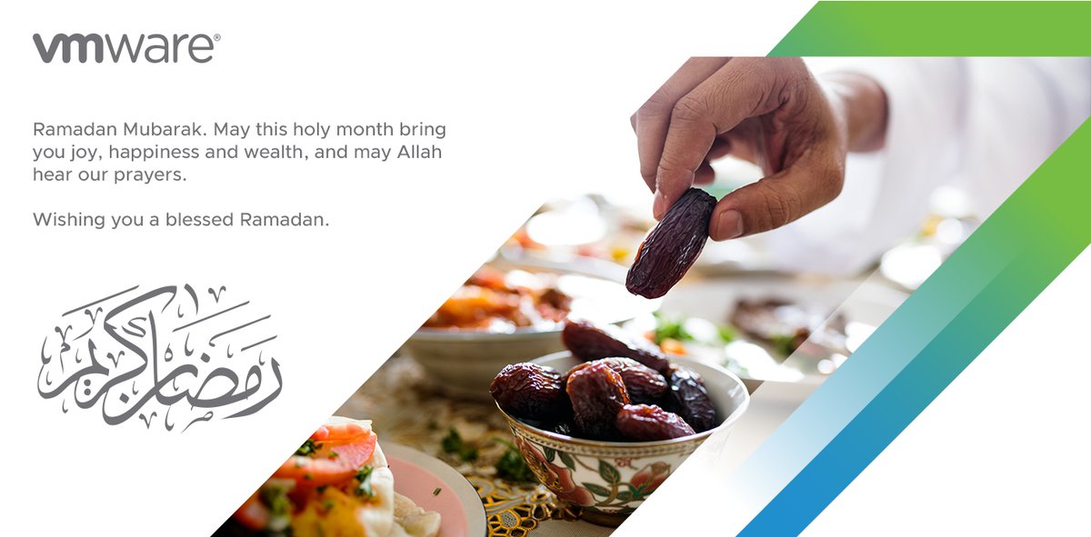VMware_ME's tweet photo. The holy month of blessings is upon us. On behalf of all of us at VMware, we wish you Ramadan Kareem to you, your family and loved ones. 

نهنئكم بمناسبة حلول شهر رمضان المبارك أعاده الله علينا و عليكم بالفرح و السرور

#VMInclusion #StaySafe #VMwarePeople #METNA #VMware https://t.co/inTYnTerLk