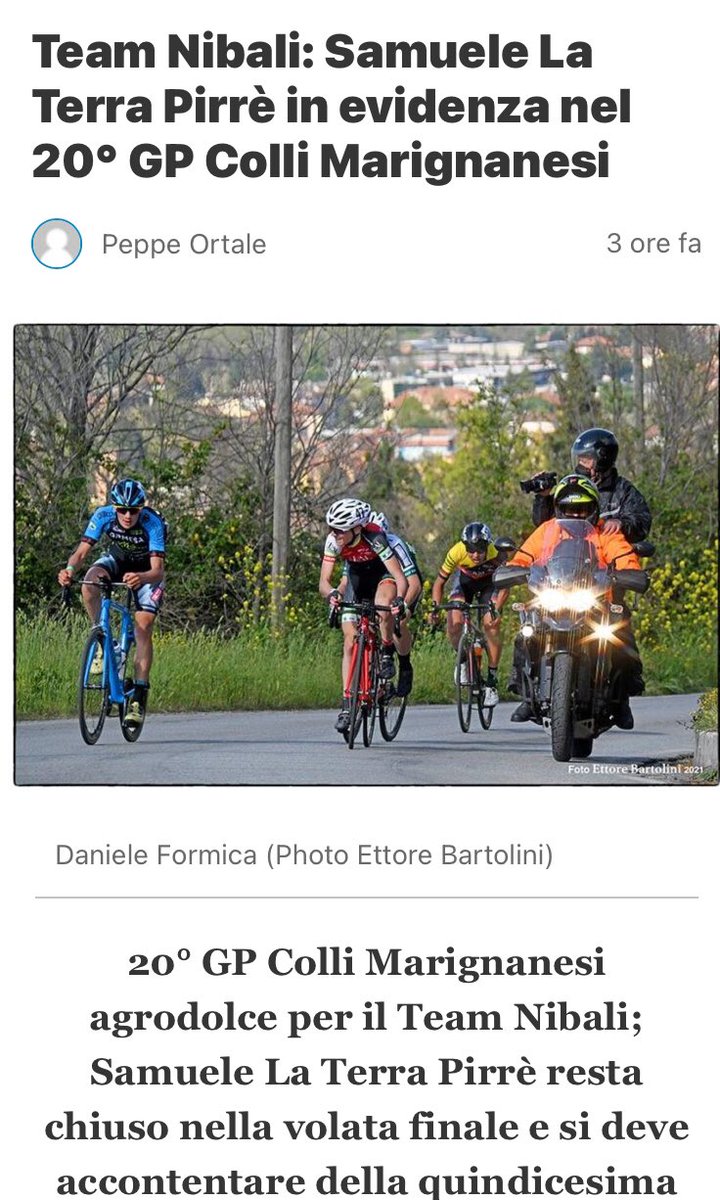 Scrivono di Noi ⤵️

<a href="/gruppo_compatto/">GruppoCompatto</a> 

#TeamNibali #GPColliMarignanesi