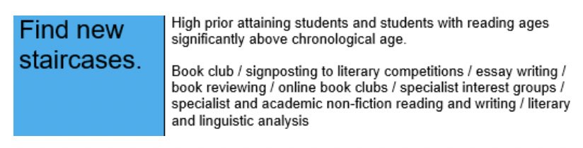 5. Students who are climbing the stairs and finding new staircases are supported as well...