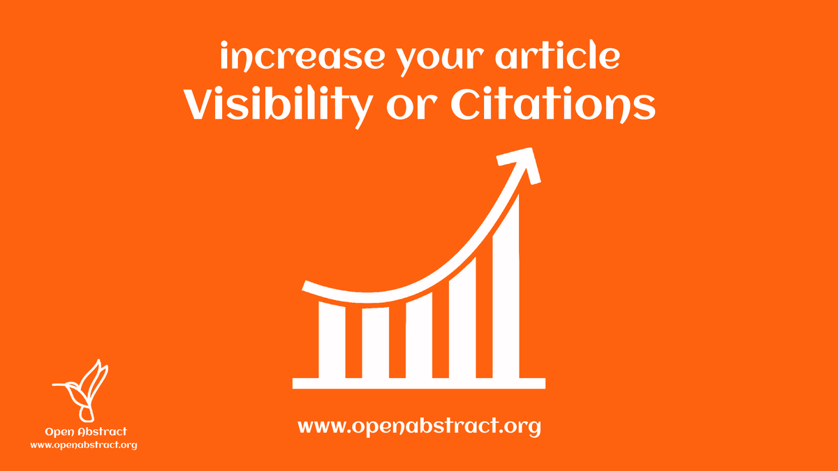 Openaccess_j's tweet photo. Increase your article citations &amp; visibility with Open Abstract | @openabstract
https://t.co/I9bt7NqFoK https://t.co/OJFdh9ZtrV