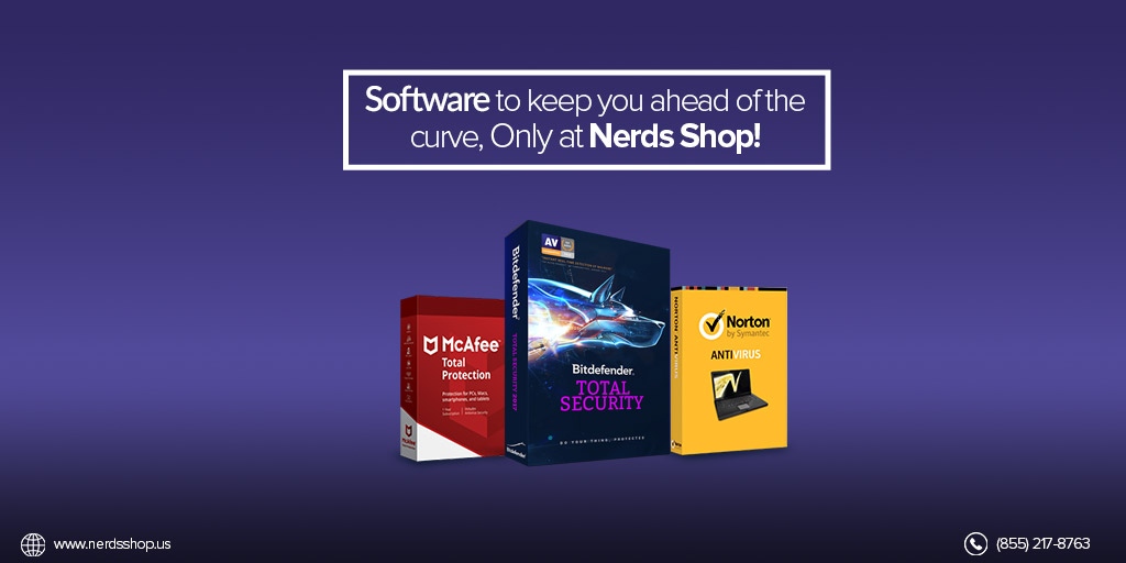 nerdsshop's tweet image. Choose from the wide range of #antivirus to #software that boosts your productivity. Visit- bit.ly/3dorJGx now and get the best one that serves your specific needs.

#nerdsshop #softwaredeals #pcsoftware #Microsoft #Bitdefender #McAfee #Microsoft365 #MicrosoftAzure