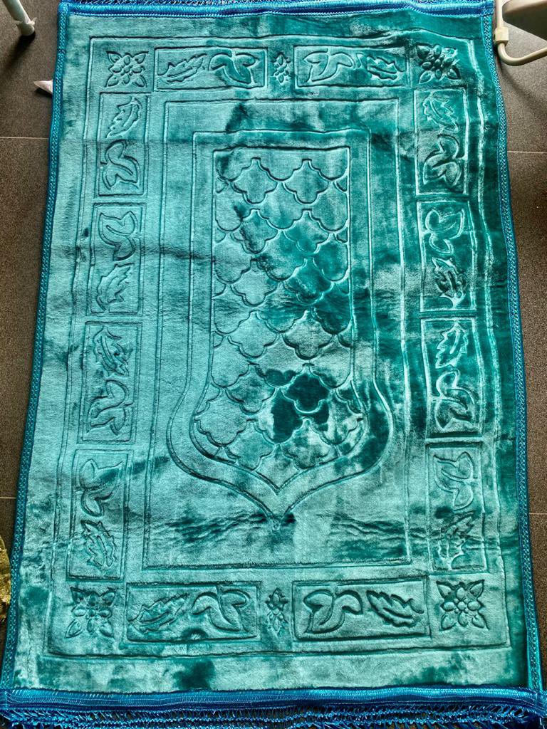 You can also buy the prayer mats only. The lush and plush quality rug mats cost N10,000 only.