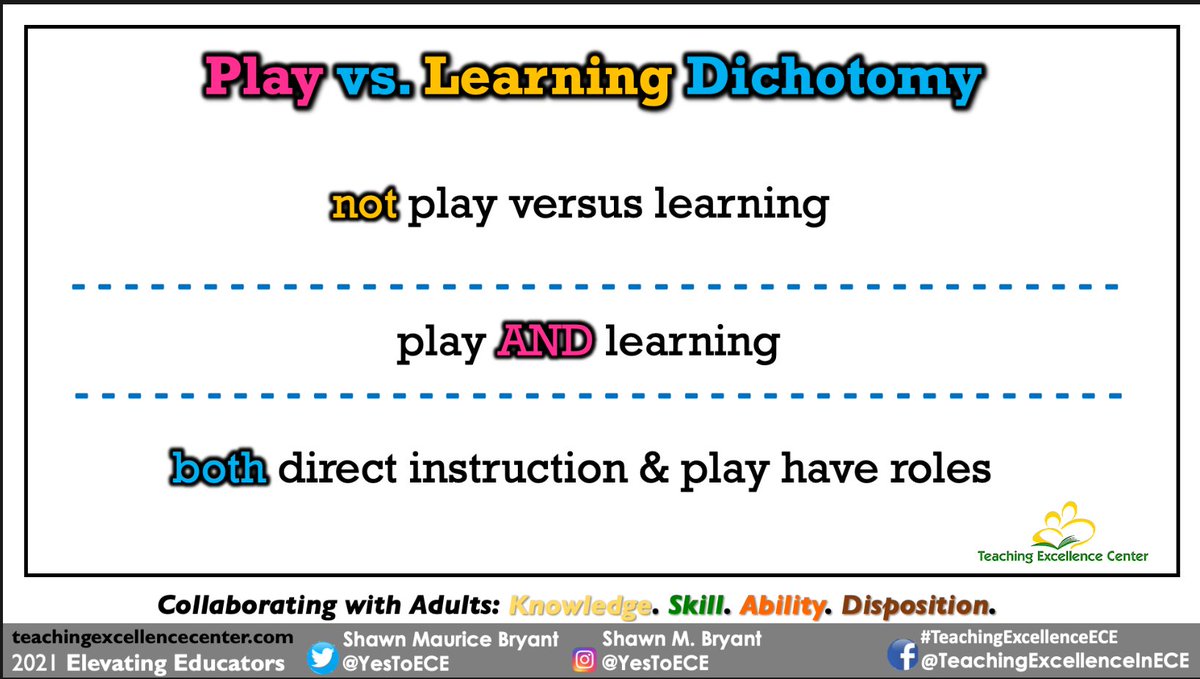 YesToECE's tweet image. Day 2: WOYC
(forgot to post yesterday)
Let&apos;s use science and experience to discuss the play and learning (academic) conversation. 
@NAEYC 
#WOYC 
#YesToECE 
#PlayANDLearning