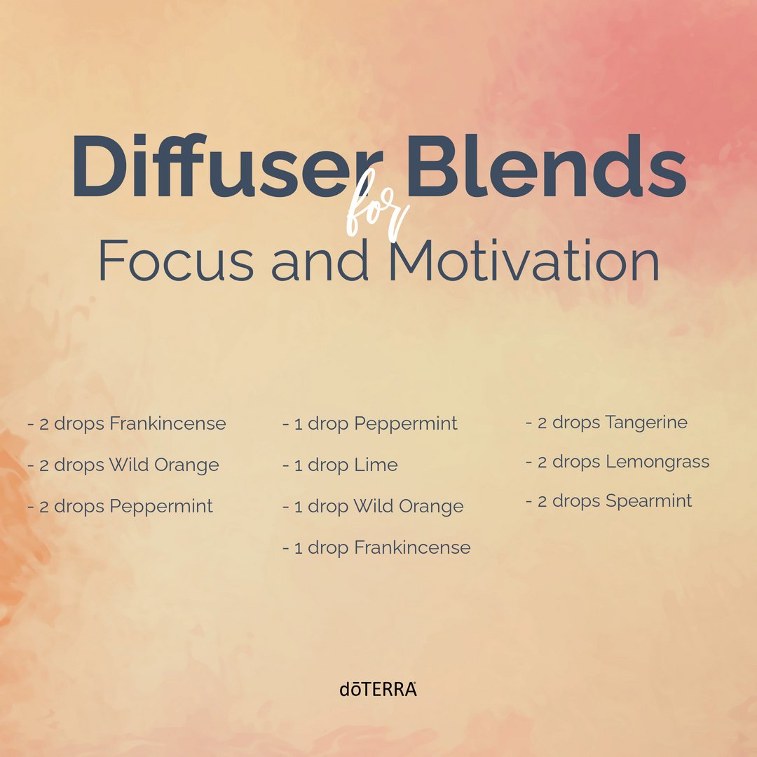 EssentialAnoint's tweet image. Essential oils are great for helping improve your focus and motivation. Try diffusing some of  these while studying or when you really need to focus on the task at hand.