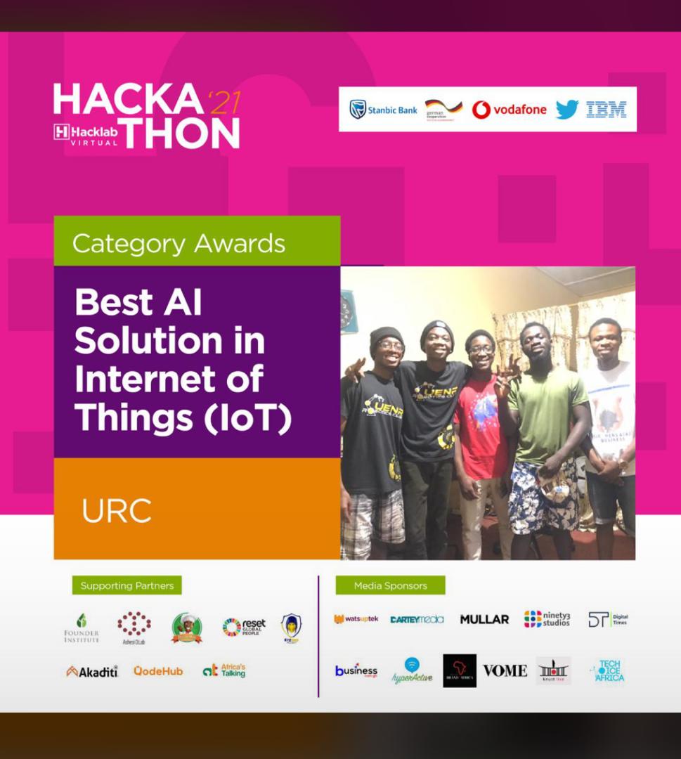 Know_Him_More's tweet image. I&apos;m grateful that @hacklabfdn recognized my team @uenr_robotics and our solution as worthy  for this category. My team came in 3rd for this year&apos;s competition, I am glad our coronavirus solution was recognized. 
@GhieUenr @UenrSrc @twitter @jack @VodafoneGhana @IBM
#Hacklab2021