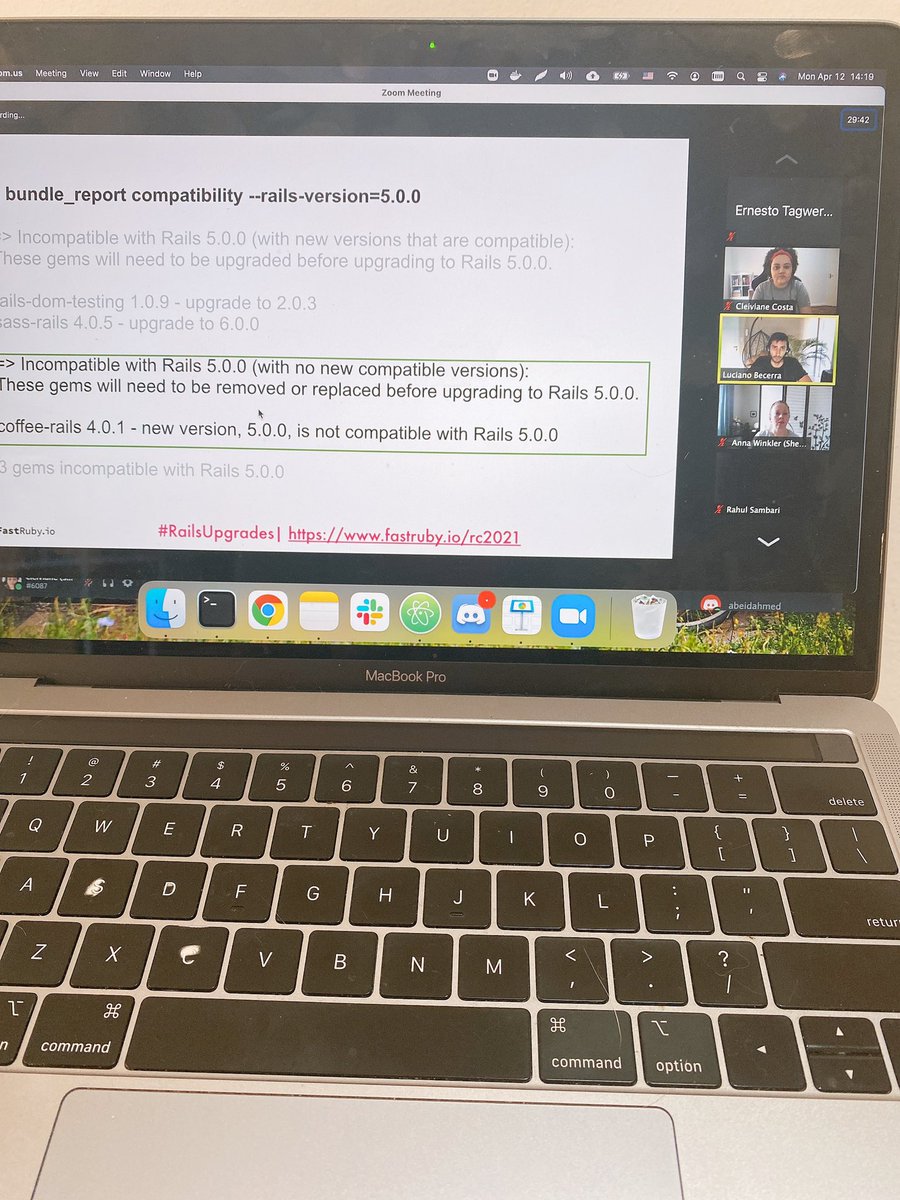 cleicar_rb's tweet image. Tá rolando!! #railsupgrade #railsconf2021