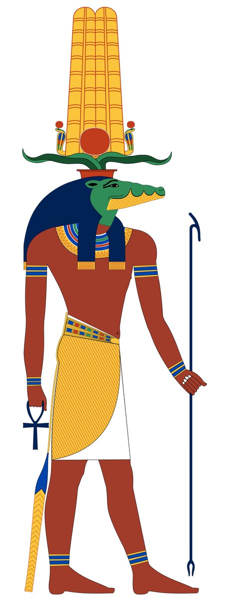 5. Ancient Egyptians believed the crocodile god; Sobek, built the world, & created River Nile from his sweat.Sobek was feared for his power, but also revered as a protector & a healer.