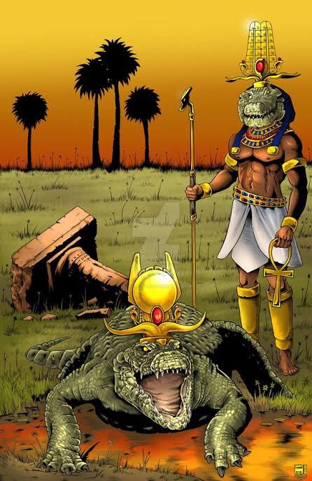 5. Ancient Egyptians believed the crocodile god; Sobek, built the world, & created River Nile from his sweat.Sobek was feared for his power, but also revered as a protector & a healer.