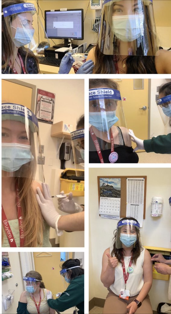Nous sommes très heureux de voir tant de membres de notre personnel se faire vacciner. Ensemble, nous sommes un pas plus proche à la fin de la COVID-19 🎉