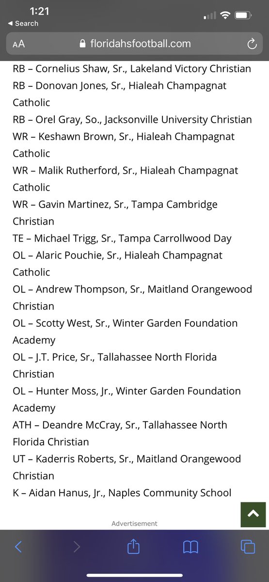 _Andrew407's tweet image. Blessed to make it on the 1st team all state for OL @StetsonHatters @StetsonCoachD