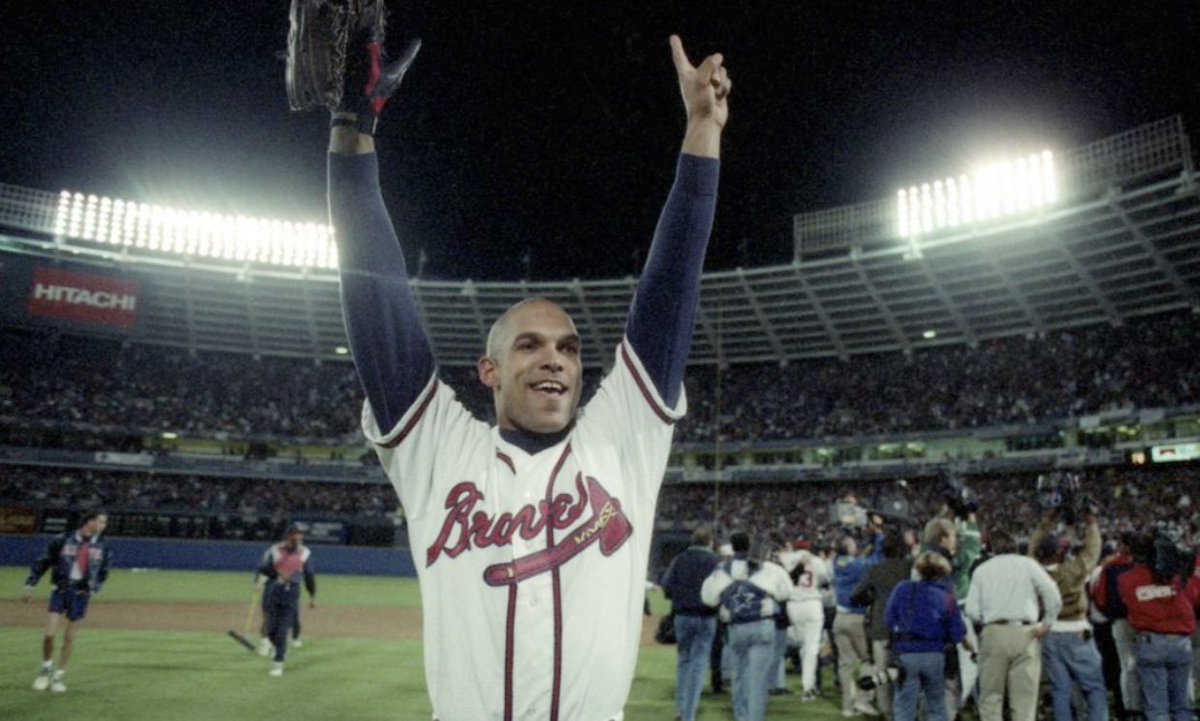 October 28, 1995, Atlanta-Fulton County Stadium witnessed Tom Glavine toss a 1-0 gem as David Justice’s solo sixth-inning HR won the city its first pro sports championship.
