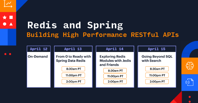 Redisinc's tweet photo. Calling all #developers– #RedisConf2021 training has begun! Learn how to build faster apps with @nodejs, @springcentral, or @dotnet on demand today– then come back for live sessions throughout the week.
Register: https://t.co/z6VFyduipy
Start Training: https://t.co/YmdDIIWR0w