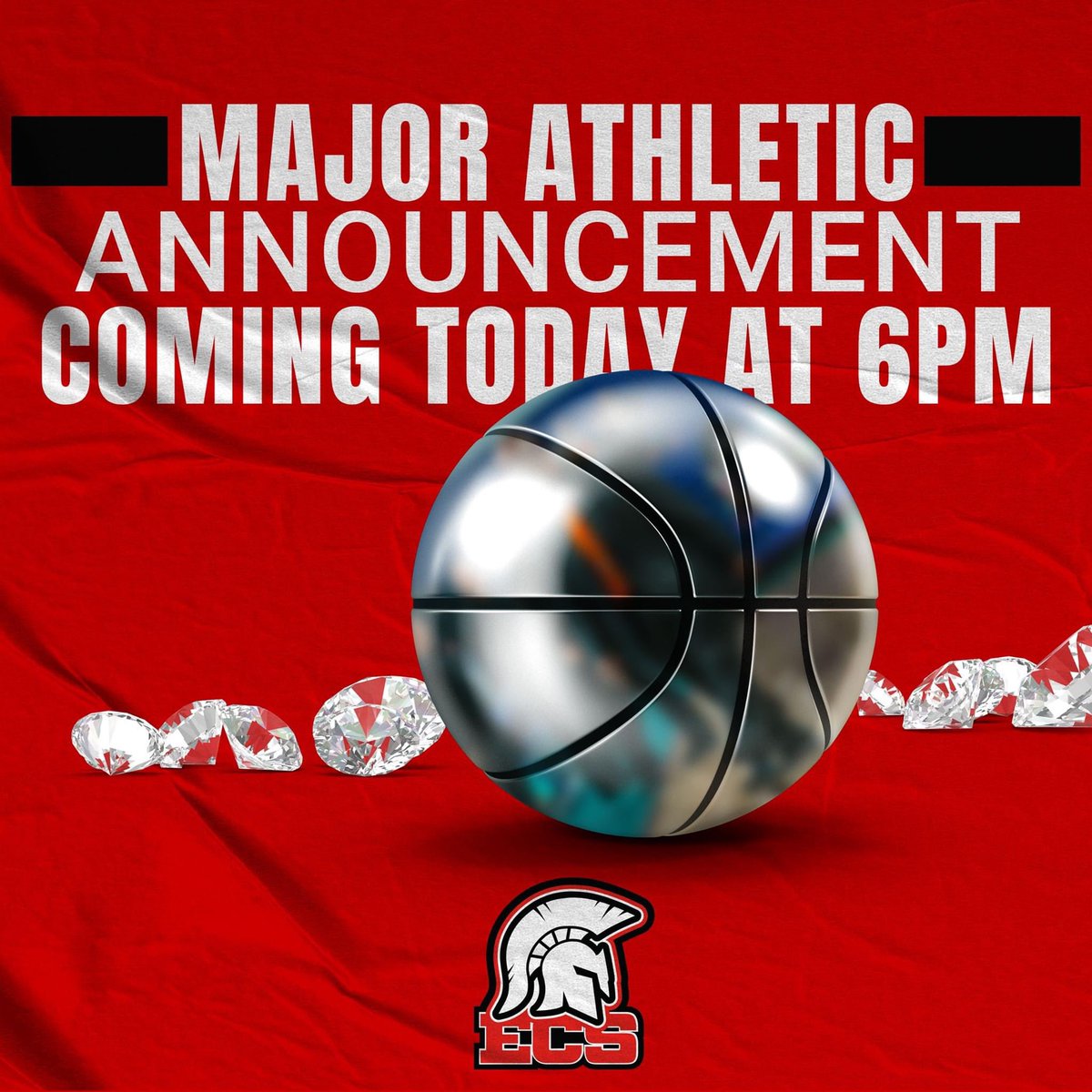 ECSsports's tweet photo. Join us tonight at 6pm on Facebook live for a MAJOR announcement! You won't want to miss this! https://t.co/z1Amnoo8je