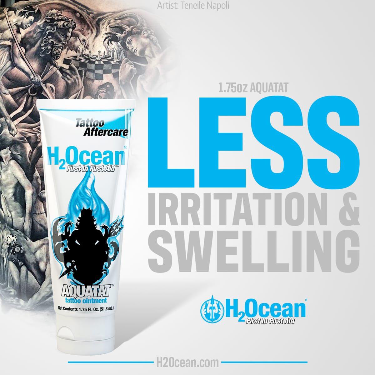 H2Ocean's tweet photo. H2Ocean’s Aquatat - The best selling tattoo healing ointment in the world
🔱  Less Irritation
🔱  Faster Healing
🔱  No Cracking
🔱  No Mineral Oil or Dyes
🔱  Vitamins A, B, C, D, E
🔱  Fragrance Free
➡️ https://t.co/qPRbDYpw1M https://t.co/u9pHGpVMKV