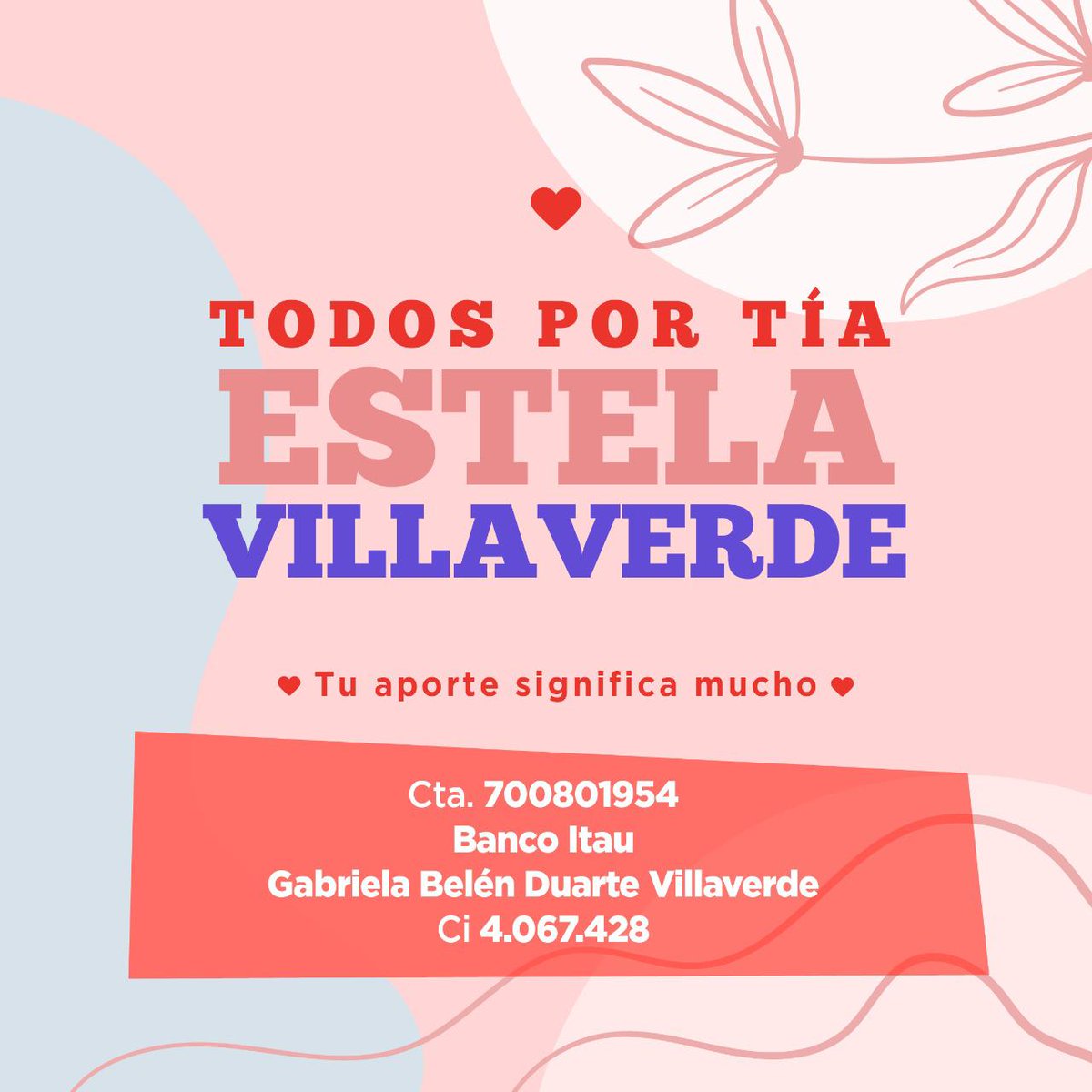 Mi mamá ingresó a la UTI del Sanatorio Adventista anoche, por complicaciones del Covid. Si pueden dar Rt, cualquier ayuda suma para ayudarnos a solventar los gastos, muchas gracias!