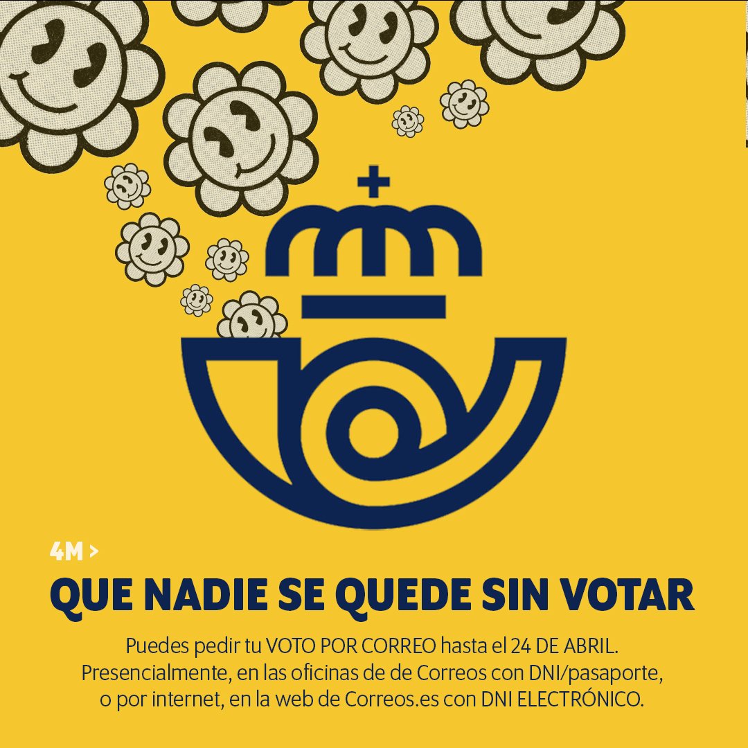 LaOportunidad4M's tweet photo. 📅Hasta el cierre del voto por correo quedan 11 días y pico. Unas 271 horas. 16260 minutos.

🕓Gestionarlo en la oficina lleva unos 20 minutos.

🧮Eso es el 0.12300123001230012% de ese tiempo.

🤷‍♀️Merece la pena por no aguantar otros dos años de Ayuso.

🔥🌼Vota, porfa. https://t.co/yzHJ2PJTtA