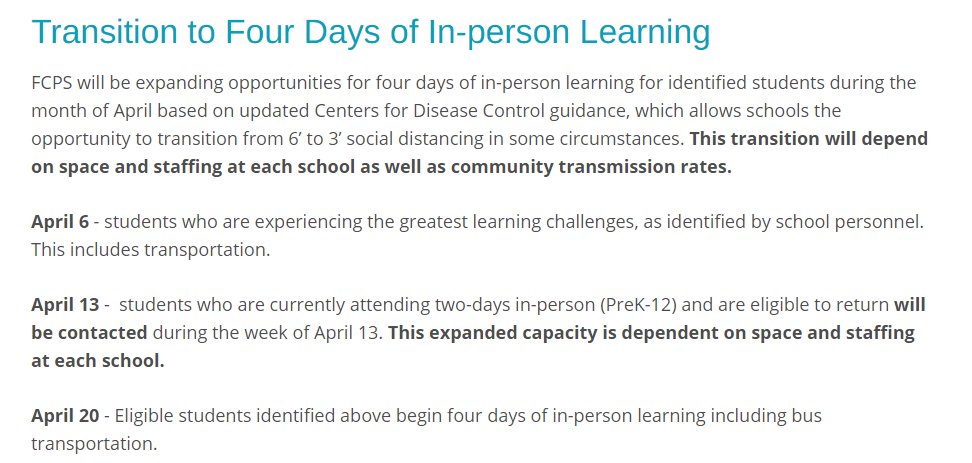  #PairedTexts #41. Fourth sentence.2. Linked article headline and date.3. The FCPS website today. 3. The FCPS website on March 16.