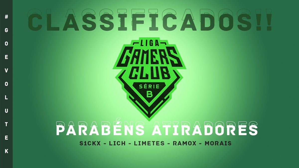 EvolutekTeam's tweet photo. [CSGO] Playoff de acesso série B! 🔥

É com muito orgulho que viemos comunicar que estamos na liga verdinhaa!! 🍀

Depois de um sábado de grandes emoções ( e bota emoção nisso), nossos atiradores garantiram a vaga na série B da gamersclub!! 🚀🚀

#GOEVOLUTEK https://t.co/wdWlEnVif2
