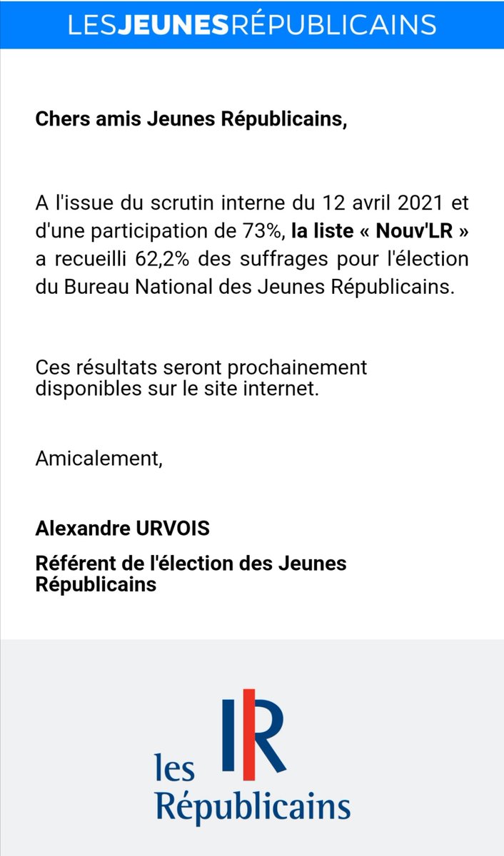 LAGARDE_V's tweet photo. Toutes mes félicitations cher @GuilhemCarayon, notre nouveau Président des @jeunesreps, et à la liste @TeamNouvLR qui devient notre nouveau BN. Bien sûr une immense joie après une campagne dans la bonne humeur, engagés pour nos convictions. Et maintenant : début d'une #NouvLR 🍾 https://t.co/jxSZvZRphL