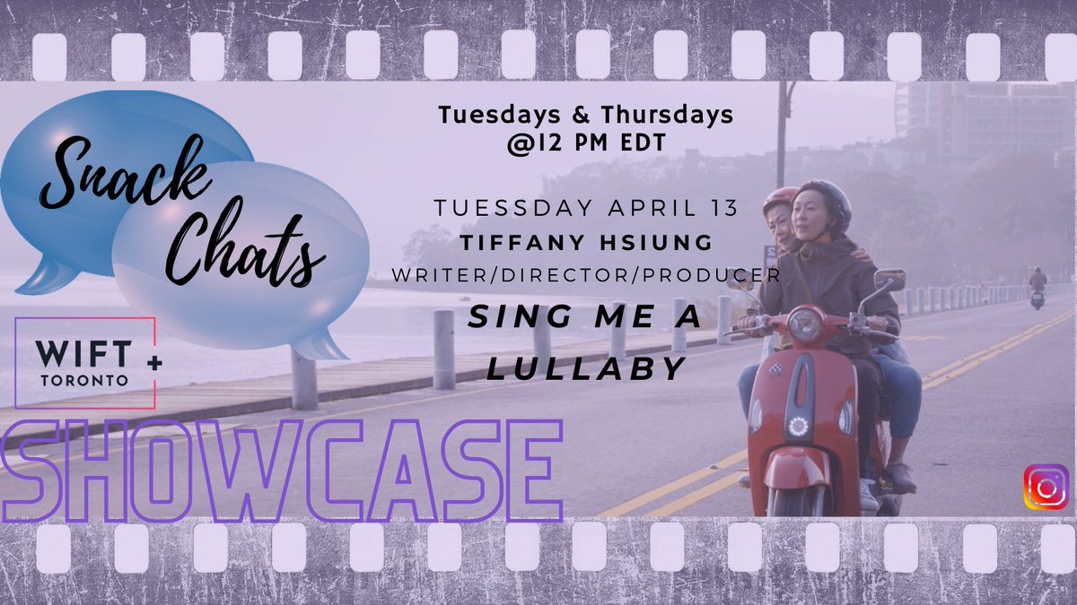 Join us tomorrow at noon on IG Live  for #WiftShowcase #SnackChats when juror <a href="/thesmallaxx/">The Black Karen</a> speaks with <a href="/HsiungTiffany/">Tiffany Hsiung</a> about her film <a href="/SingMeaLullabyF/">Sing Me a Lullaby Film</a> instagram.com/wift.toronto