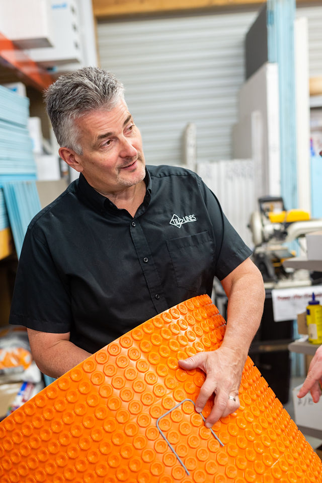 What's that orange stuff? 🔶 Only the fastest and easiest way to DIY heated tile floors: tilelines.com/heat