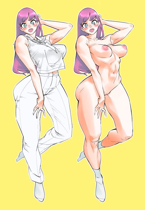 ヌードの練習。とついでに(最近増えてるとニュースでやってた)女子学生のスラックスを試し描き。…OLのパンツスーツがエロいのだからJKのスラックスにも希望を託す。 