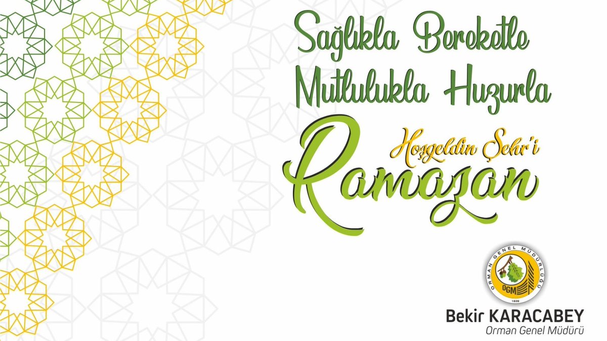 Hoş Geldin Ya Şehr-i #Ramazan 

Mübarek Ramazan ayının İslam âlemine ve tüm insanlığa hayırlar getirmesini Cenab-ı Allah’tan niyaz ediyorum. #HayırlıRamazanlar