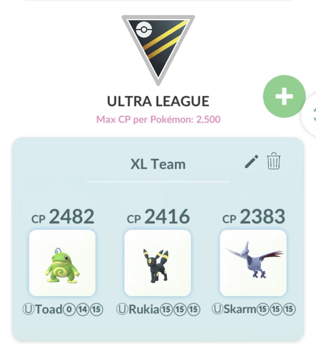 Character's tweet image. Had My XL teams for GL and UL rated by @pvpoke. Anybody have any spare stardust? 😭 I don’t know why I did this.