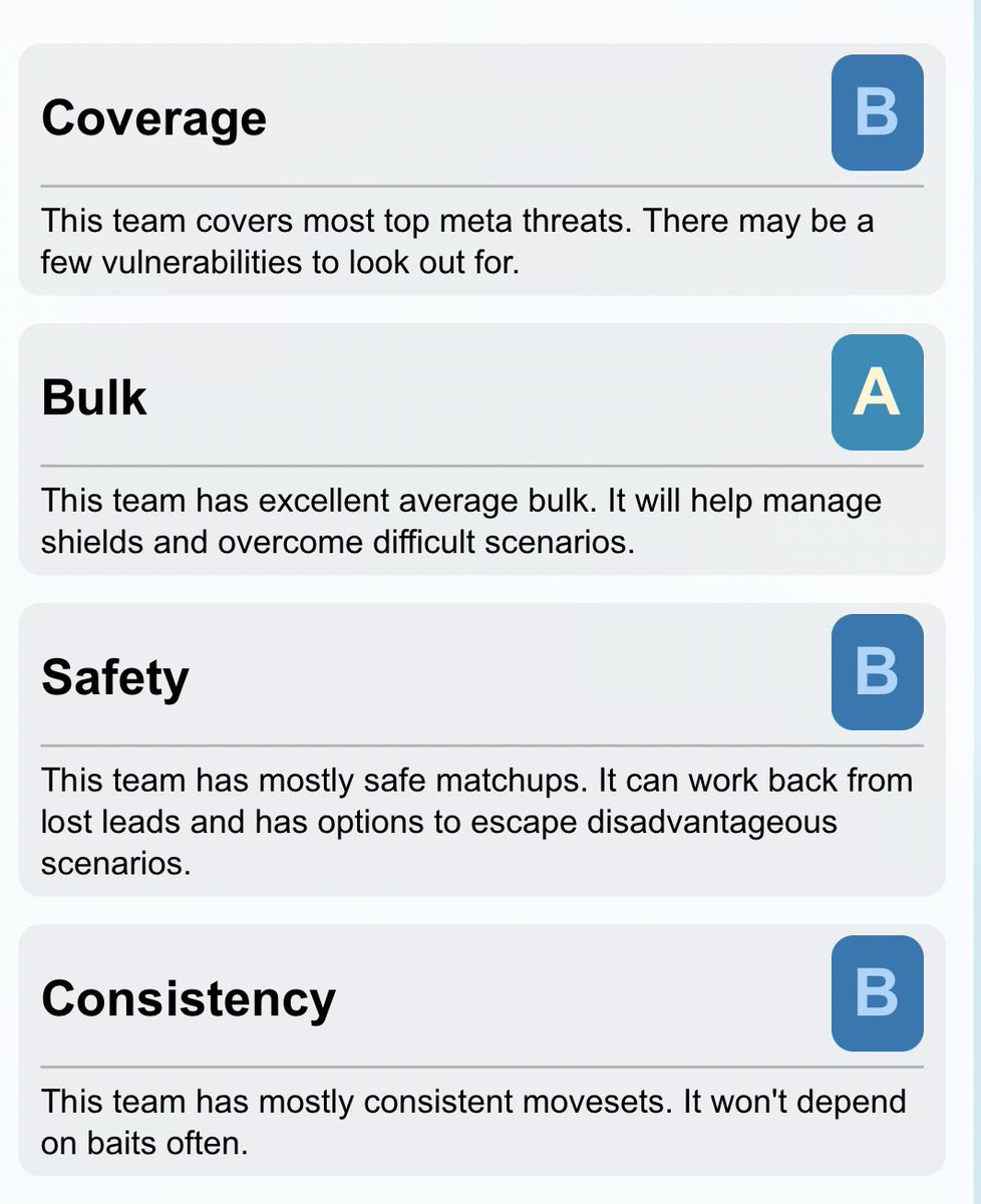 Character's tweet image. Had My XL teams for GL and UL rated by @pvpoke. Anybody have any spare stardust? 😭 I don’t know why I did this.