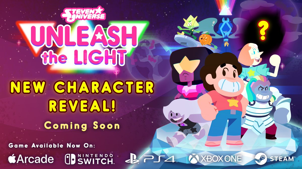New update, new character! 👀💎🎮 Who do you think is coming to #UnleashTheLight?  

#StevenUniverse #StevenUniverseUnleashTheLight #CartoonNetwork