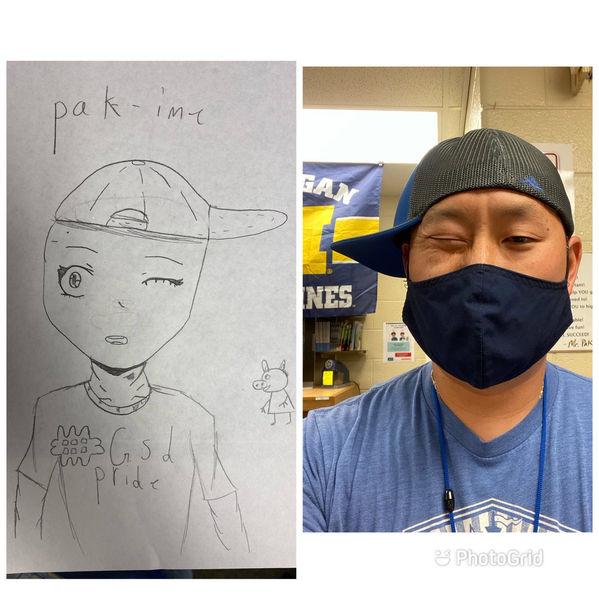 TPak25's tweet photo. Apparently, this is me as an Anime character today...🤔🤷🏻‍♂️👍🏽#AlwaysTeamPak #Anime #StudentDrawings https://t.co/B8Uye3jhyq