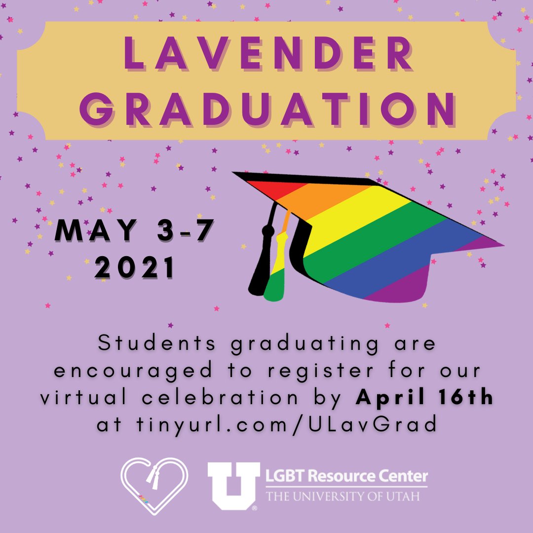 This is the last week to register for Lavender Graduation! Learn more and register at tinyurl.com/ULavGrad to receive your stole and participate in our virtual celebration!