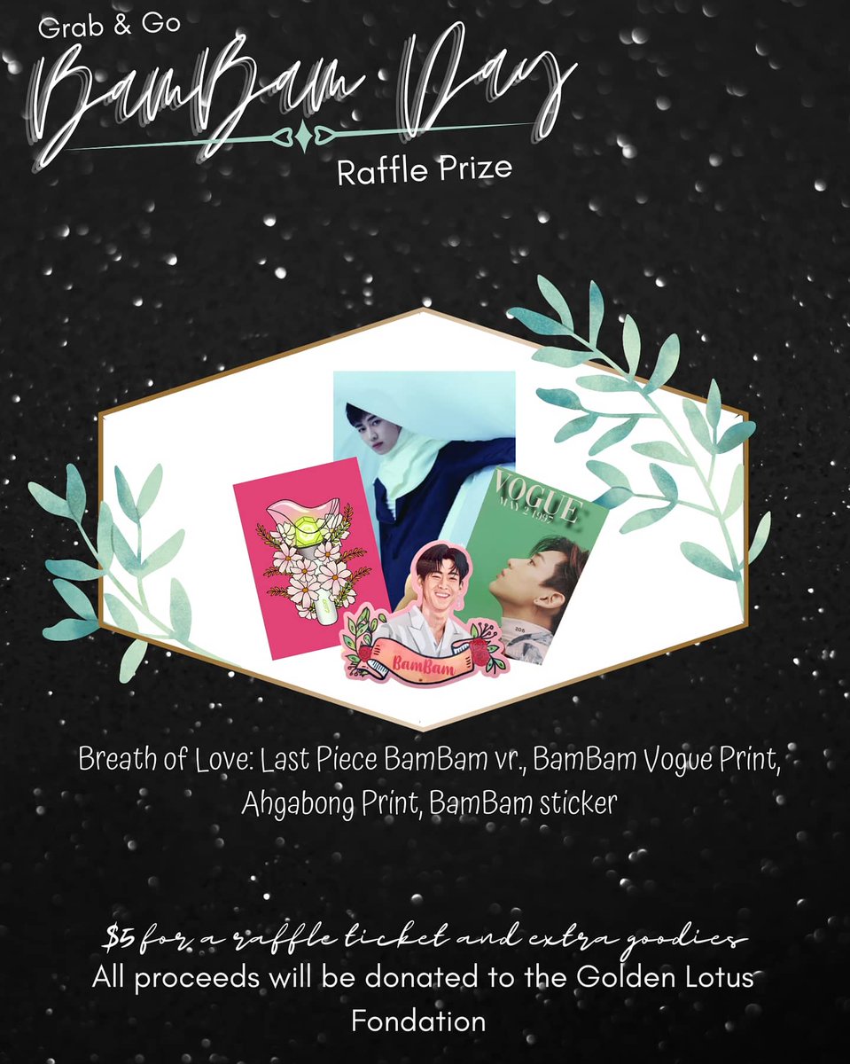 ColoradoKpopper's tweet photo. Save the date!  #BamBam Day Grab &amp; Go cupsleeve event May 1st!!

For those who are unable to attend in person online ordering will be available.

All proceeds made for the donation pack will be donated to The Golden Lotus Foundation.

*Event is subject to change*
#GOT7𓅪 https://t.co/Dd6SGABDb9