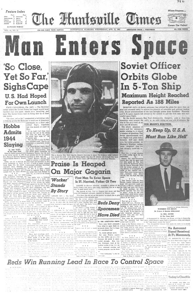 “Poyekhali!” (Let's go!)  #OTD in 1961, USSR cosmonaut Yuri Gagarin became the first human in space after being launched aboard his Vostok 1 spacecraft! His flight began a new era of human spaceflight and escalated the space race.