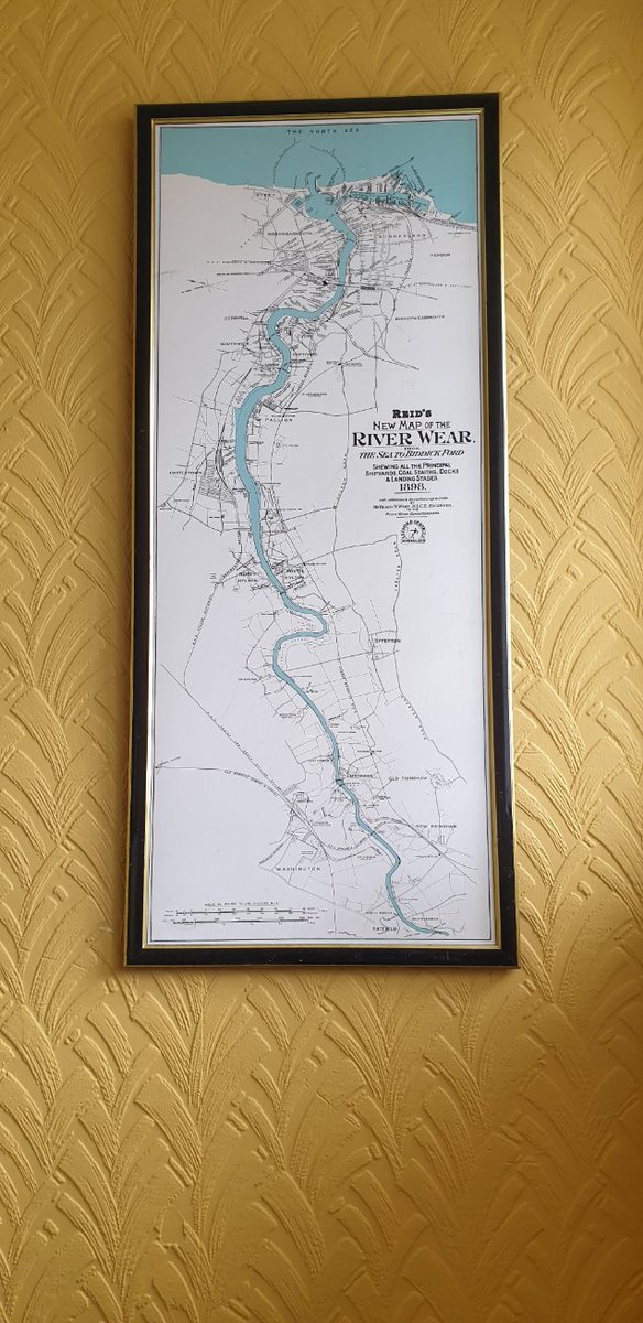 First picture on the wall of my new office. This 1898 map of the River Wear was perfect for the space. What next?