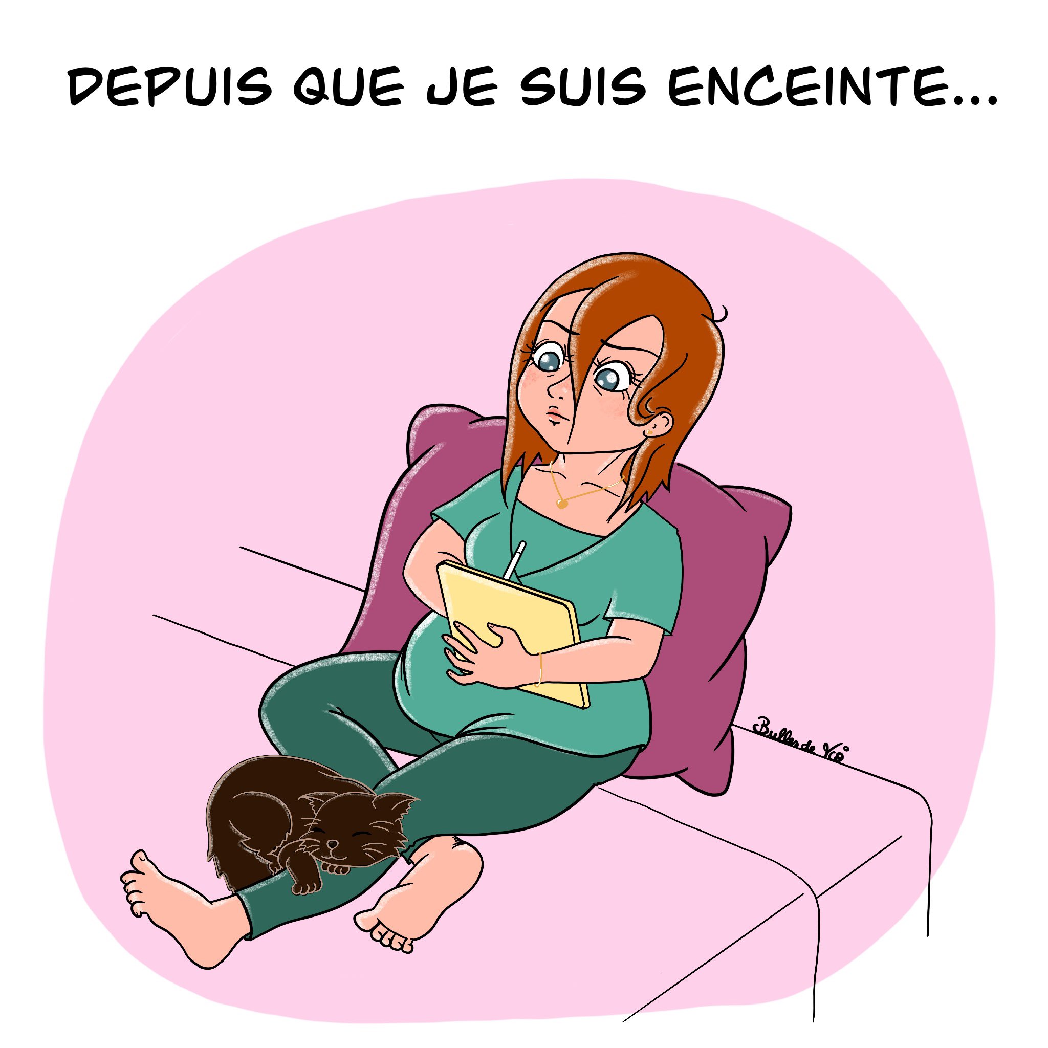 Bulles De Vio Les Chats Ces Etres Sensibles Alors Oui Ma Minette Ne Me Lache Plus Depuis Qu Elle A Senti Que Quelque Chose Avait Change En Moi Chat Grossesse Bebe