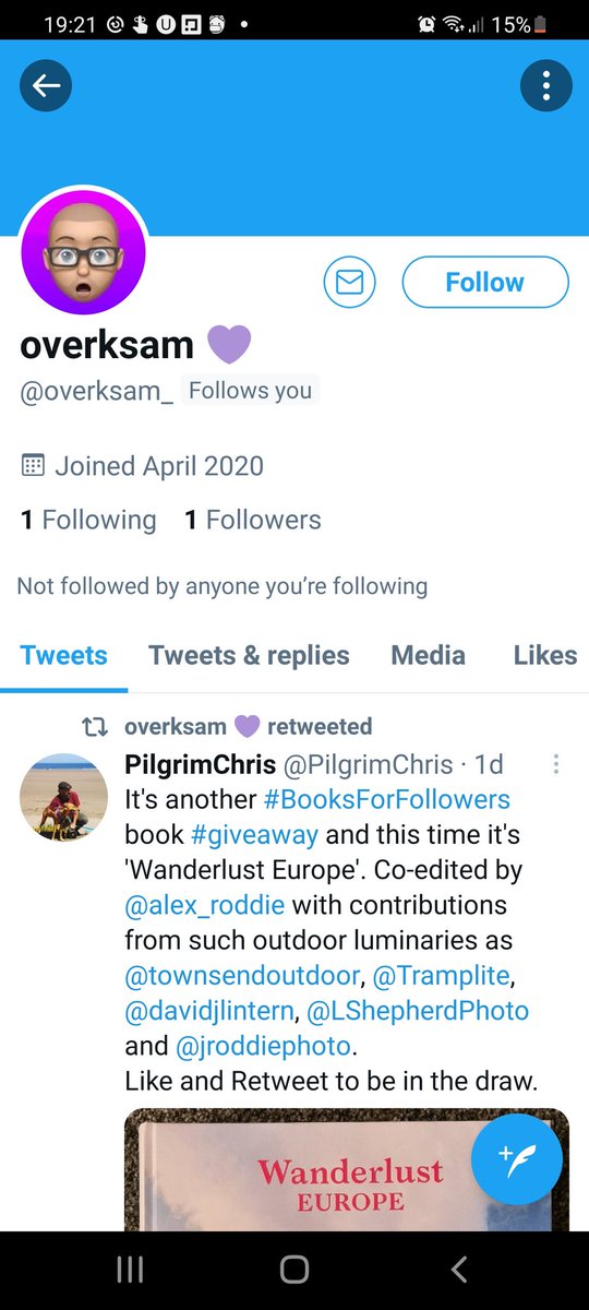 PilgrimChris's tweet photo. Interesting.
This person seems to have created a Twitter account simply to enter my #BooksForFollowers draw. Only follows me and their only tweet is a Retweet of my giveaway Tweet.
🤔 https://t.co/emkQJBYmft
