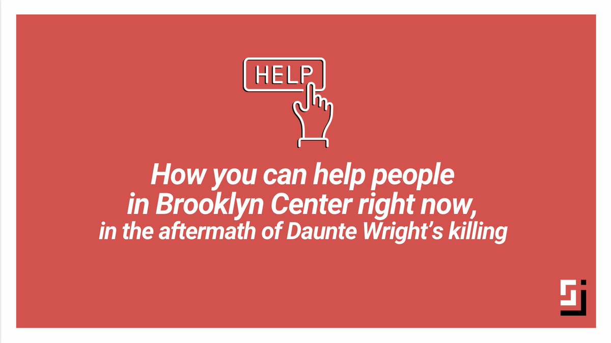 For anyone who's wondering how you can help people in Brooklyn Center right now, in the aftermath of Daunte Wright’s killing,  @bzosiad put together a list for you.Read here:  https://sahanjournal.com/helping-out/how-to-help-brooklyn-center-daunte-wright/ We've also listed everything you need to know in the thread below