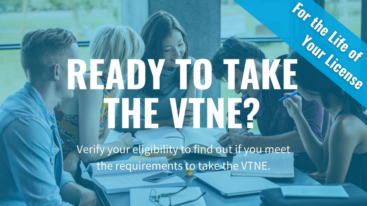 vtne's tweet photo. Ready to take the VTNE? Verify your eligibility to find out if you meet the requirements to take the VTNE. https://t.co/g5C7CyEab1 https://t.co/1xbm8bG7WX