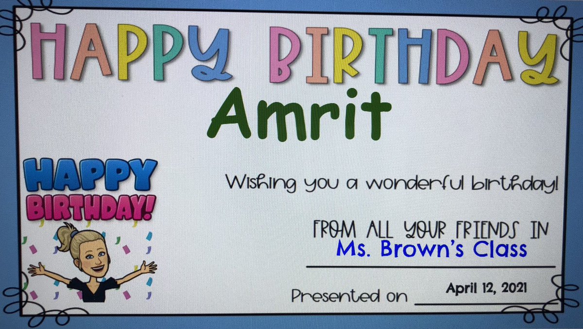 Happy birthday Amrit! We hope you have a wonderful day!!🎈🎂