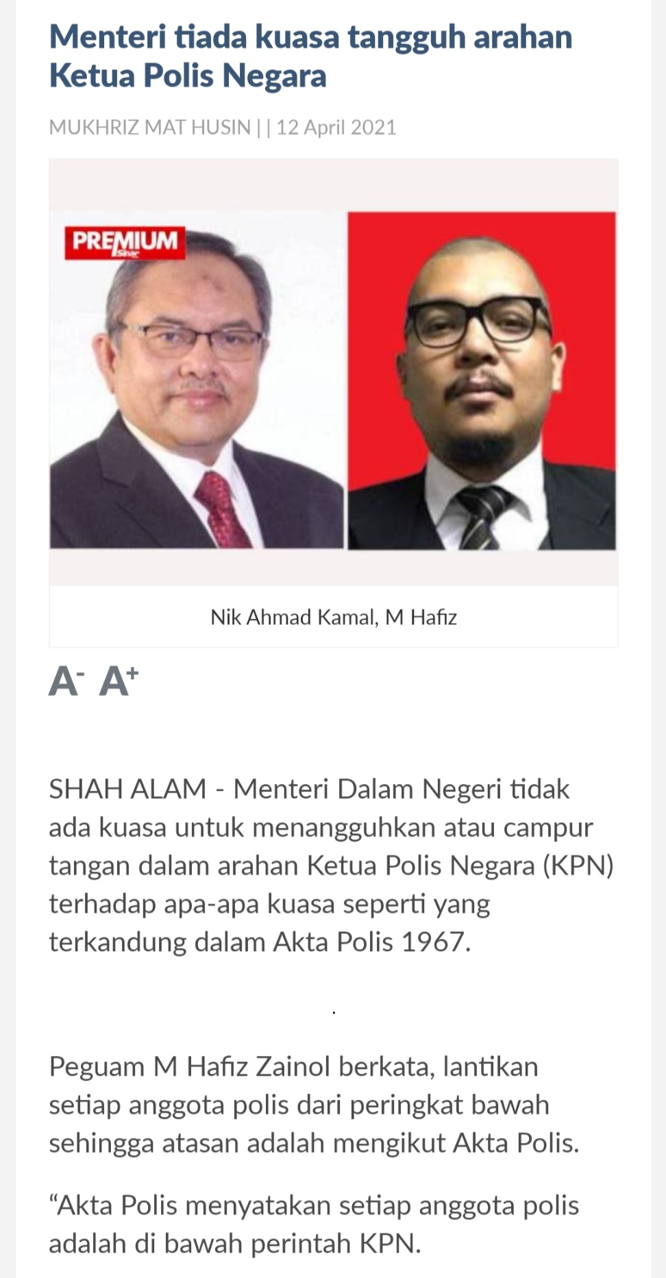 Ss On Twitter Tidak Betul Perkara 140 3 Perlembagaan Persekutuan Dgn Jelas Menyatakan Bahawa Menteri Yg Bertanggungjawab Mengenai Pdrmsia Yg Akan Menjadi Pengerusi Suruhanjaya Pasukan Polis Https T Co Kl0tkqj7wz Twitter