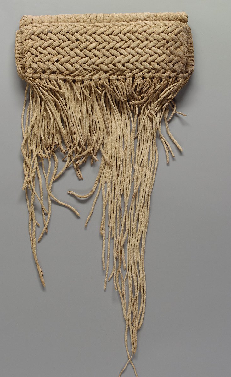 4 - Another kind of underwear (which also doubles as outerwear) art historians cleverly call a "cache-sexe" (or "modesty skirt") in tribal communities all around the world. This one dates from the 12th century & is from the now vanished Tellem People of West Africa.