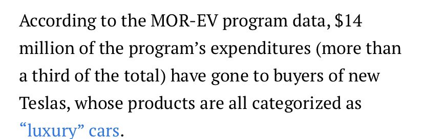 Electric vehicles don't make this more equitable...  https://mass.streetsblog.org/2021/02/18/analysis-bay-states-ev-rebate-program-overwhelmingly-benefits-wealthy-suburbanites/